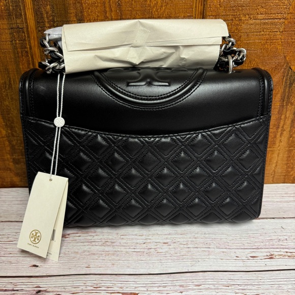 Tory Burch Fleming Convertible Leather Shoulder Bag - Picture 8 of 9